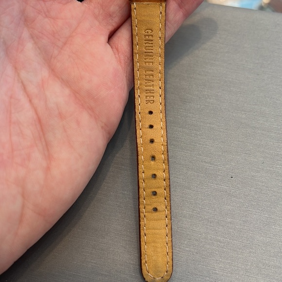 Anne Klein Watch Brown Leather Strap Gold - Picture 3 of 5